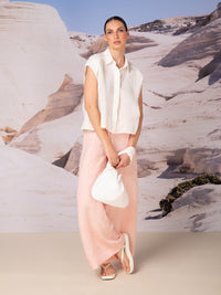 Camisera sin mangas en lino