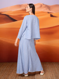 Blusa holgada con mangas anchas en lino