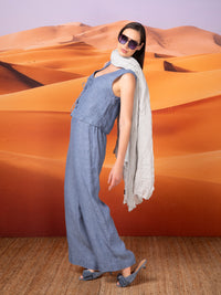 Chaleco con jaretas en lino