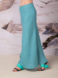 Falda al sesgo en lino