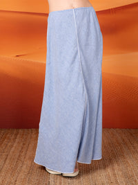 Falda línea "A" al sesgo en lino