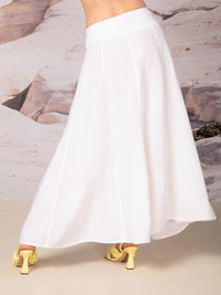 Falda cruzada en lino