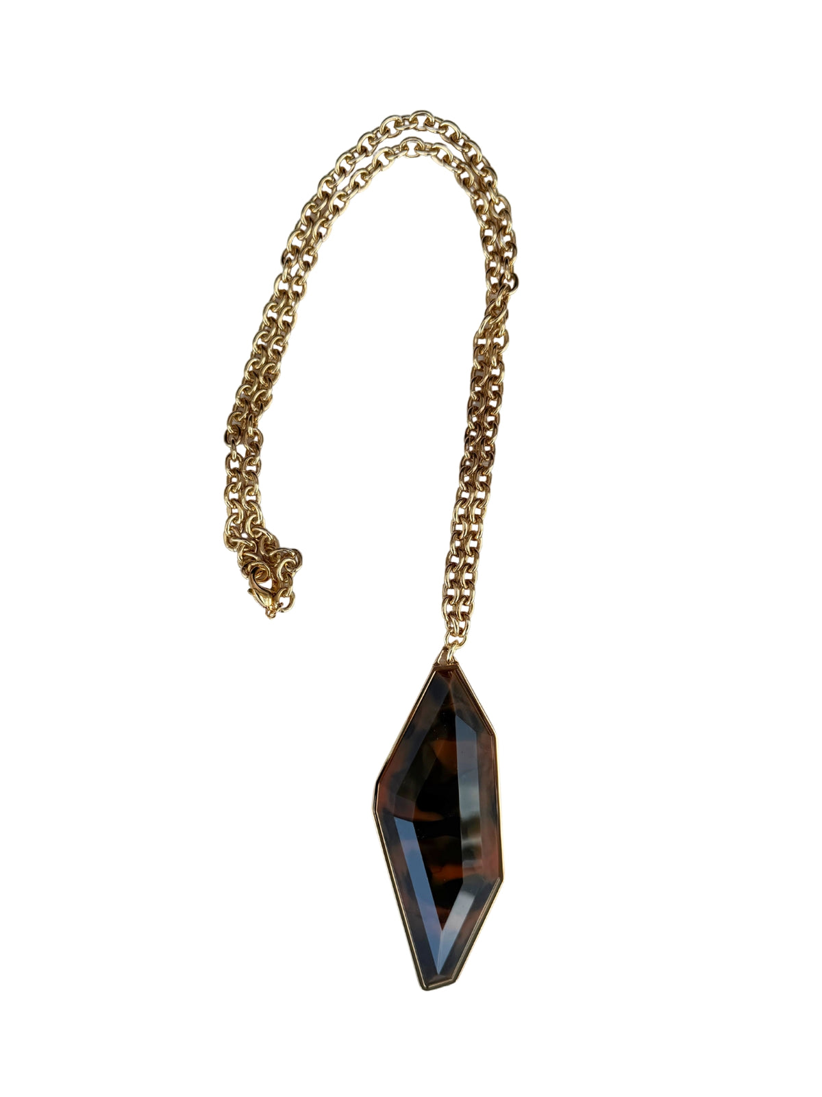 "Hexagon" necklace with resin charm