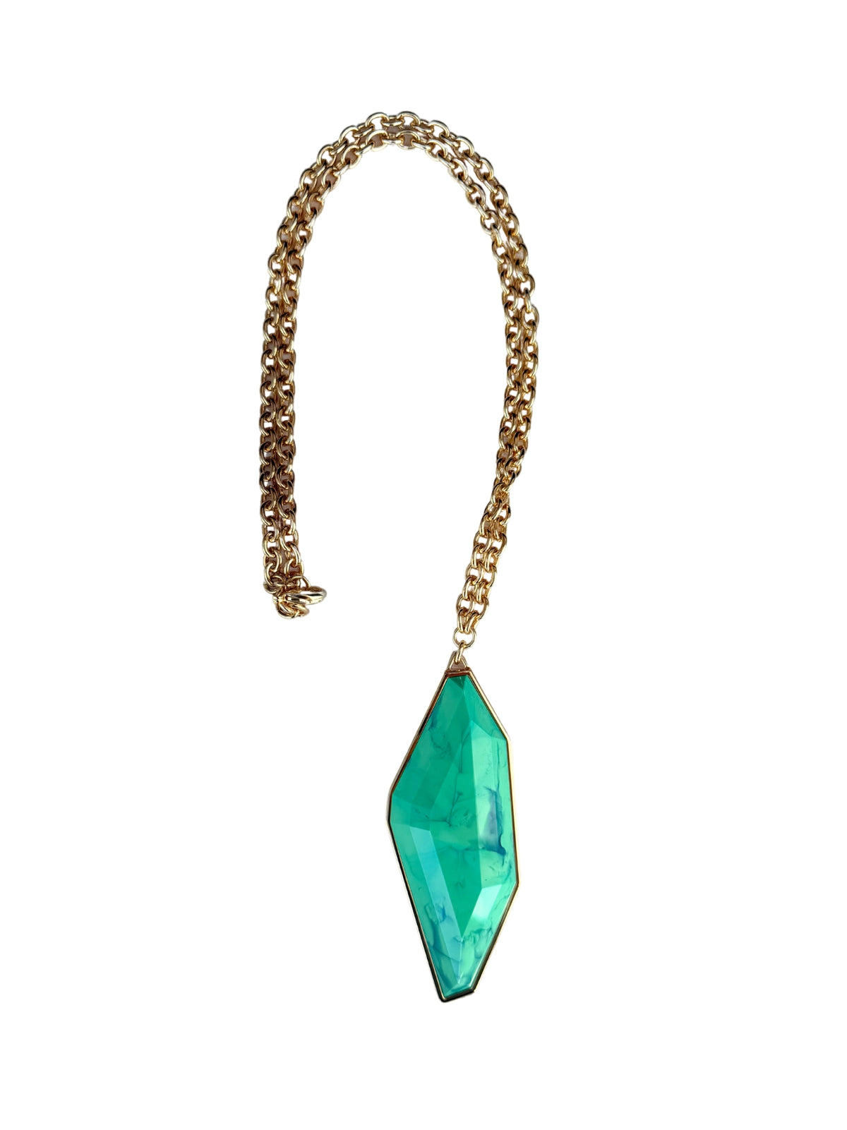 "Hexagon" necklace with resin charm