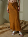 Bias cut long skirt in linen