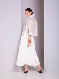 Saco corto con cruce amplio en lino