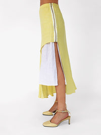 Falda asimétrica en lino