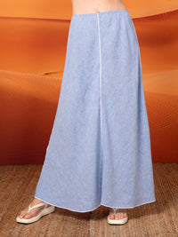Falda línea "A" al sesgo en lino