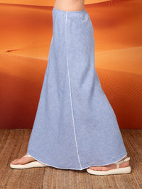 Falda línea "A" al sesgo en lino