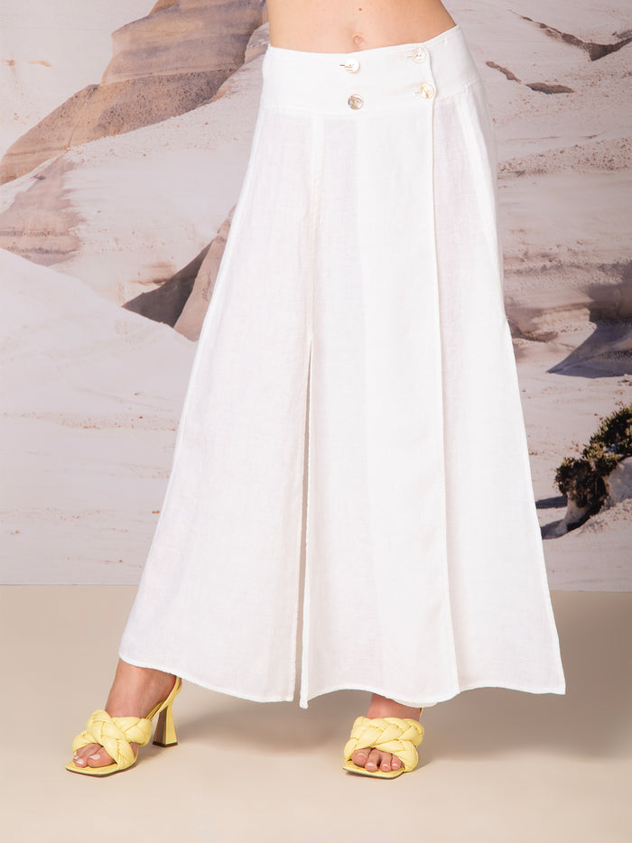 Falda cruzada en lino