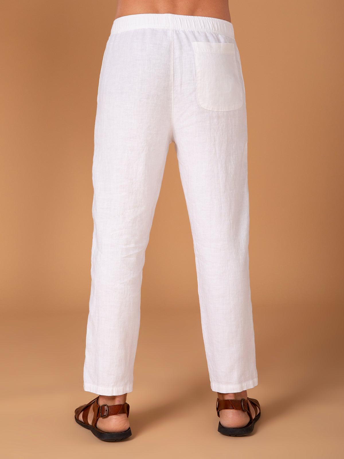 Pantalón de caballero con jareta en lino