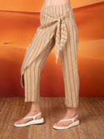 Pantalón con pareo en lino