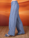 Wide straight leg pants in linen