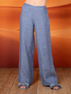 Wide straight leg pants in linen