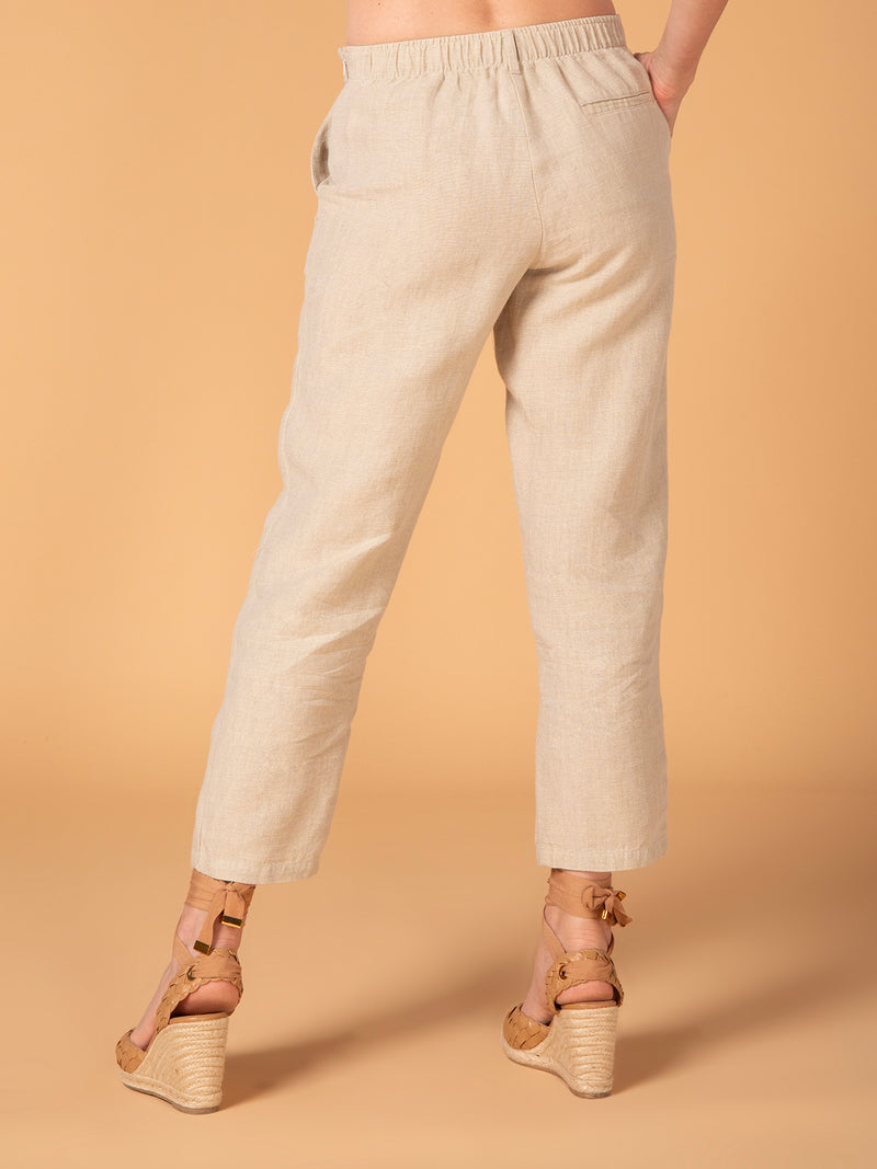Pantalón jogger de dama en lino