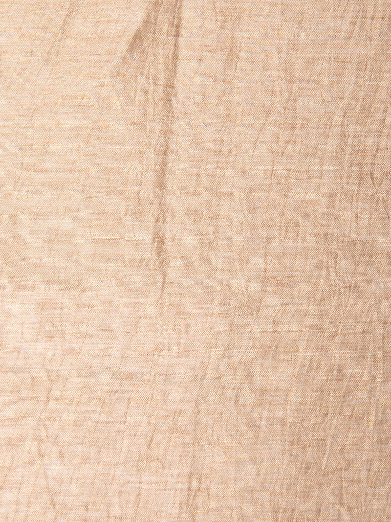 Blusa hombro descubierto con escote mesh en lino