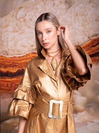 Collar "Hexágono" con dije de resina