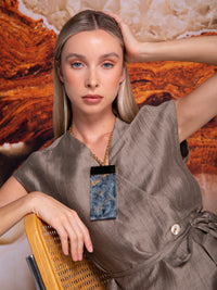 Collar "Cuarzo" con dije de resina